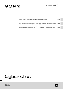 Руководство Sony Cyber-shot DSC-J10 Цифровая камера