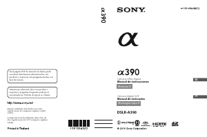 Manual Sony Alpha DSLR-A390L Câmara digital