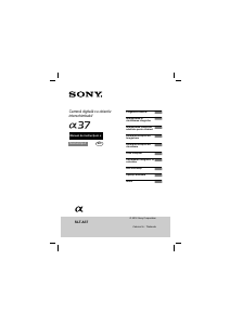 Manual Sony Alpha SLT-A37K Cameră digitală