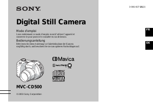 Mode d’emploi Sony MVC-CD500 Appareil photo numérique