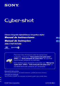 Manual Sony Cyber-shot DSC-T75 Câmara digital