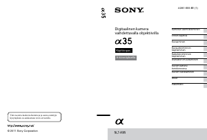 Käyttöohje Sony Alpha SLT-A35 Digitaalikamera