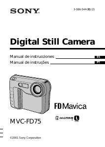 Manual Sony MVC-FD75 Câmara digital