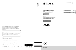 Bedienungsanleitung Sony Alpha SLT-A35Y Digitalkamera