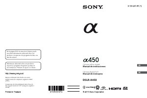 Manual Sony Alpha DSLR-A450 Câmara digital