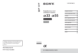 Bruksanvisning Sony Alpha SLT-A55VY Digitalkamera