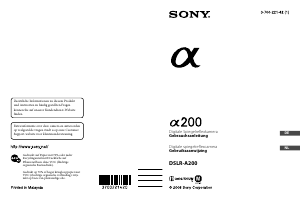 Handleiding Sony Alpha DSLR-A200W Digitale camera