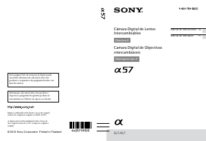 Manual Sony Alpha SLT-A57K Câmara digital