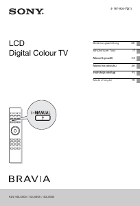 Manuál Sony Bravia KDL-52LX905 LCD televize