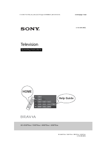 Handleiding Sony Bravia KD-55XF7005 LCD televisie