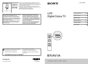 Bedienungsanleitung Sony Bravia KDL-46NX705 LCD fernseher