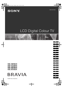 Manual de uso Sony Bravia KDL-32P3020 Televisor de LCD