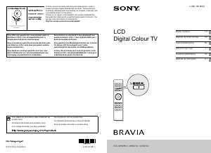 Manual de uso Sony Bravia KDL-40NX704 Televisor de LCD