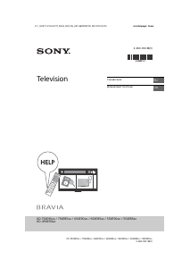Руководство Sony Bravia KD-55XE8596 ЖК телевизор