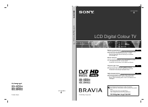 Mode d’emploi Sony Bravia KDL-26P2520 Téléviseur LCD