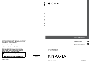 Manual Sony Bravia KDL-52W4730 LCD Television