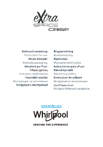 Manual de uso Whirlpool MWF 427 SL Microondas