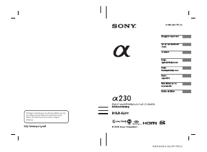 Bruksanvisning Sony Alpha DSLR-A230 Digitalkamera