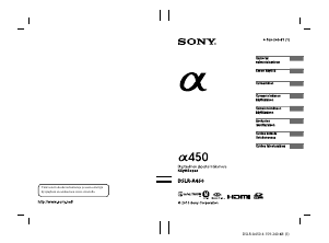 Käyttöohje Sony Alpha DSLR-A450Y Digitaalikamera