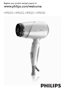 Manual Philips HP8201 SalonShine Care Hair Dryer