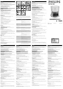 Mode d’emploi Philips HD7440 Cafetière