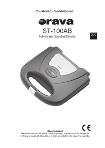 Návod Orava ST-100AB Kontaktný gril