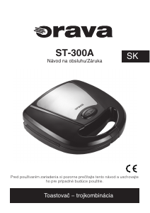 Návod Orava ST-300A Kontaktný gril