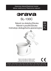 Návod Orava SL-130C Ručný šľahač