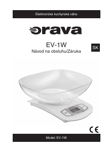 Návod Orava EV-1 W Kuchynská váha