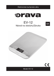 Návod Orava EV-12 Kuchynská váha