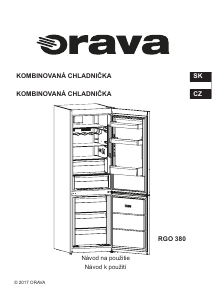 Návod Orava RGO-380 Chladnička s mrazničkou