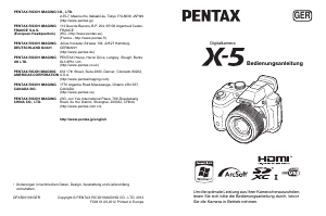 Bedienungsanleitung Pentax X-5 Digitalkamera