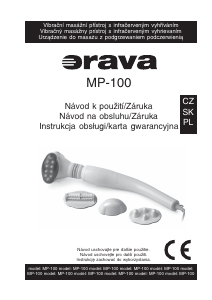 Návod Orava MP-100 Masážne zariadenie