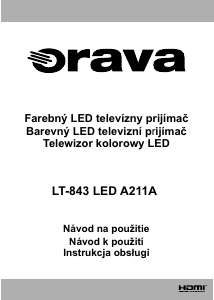 Manuál Orava LT-843 LED A211A LED televize