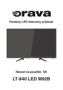 Návod Orava LT-840 LED M92B LED televízor