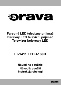 Manuál Orava LT-1411 LED A130D LED televize