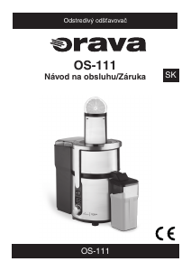 Návod Orava OS-111 Priamočiara píla