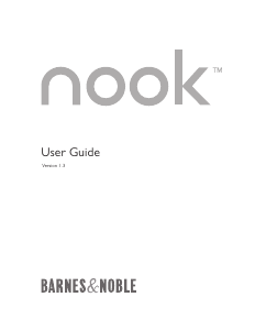 Manual Barnes and Noble NOOK v1.3 E-Reader