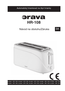 Návod Orava HR-108 Toastovač