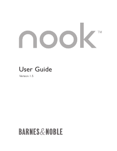 Manual Barnes and Noble NOOK v1.5 E-Reader