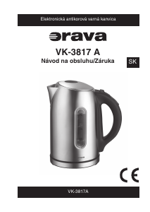 Návod Orava VK-3817 Kanvica