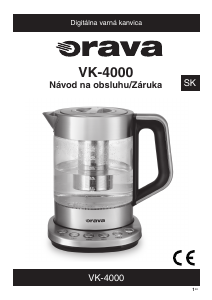 Návod Orava VK-4000 Kanvica
