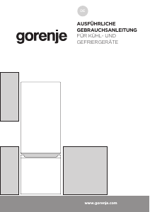 Bedienungsanleitung Gorenje RK4172ANW Kühl-gefrierkombination