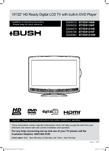 Manual Bush BTVD91186B LCD Television