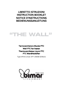 Manuale Bimar HP101 Termoventilatore