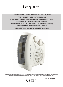 Manuale Beper RI.092 Termoventilatore