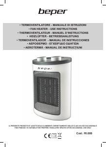 Manual de uso Beper RI.080 Calefactor