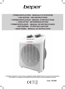 Manual de uso Beper RI.094 Calefactor