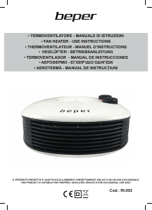 Manuale Beper RI.093 Termoventilatore