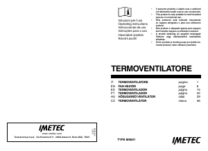 Manual Imetec M0601 Heater